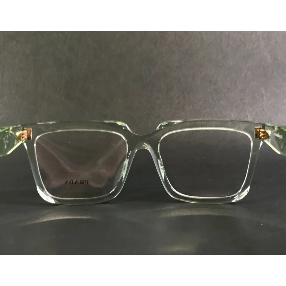 Prada Eyeglasses Frames VPRA19 14R-1O1 Transparent Mint Green Square 54-18-145
